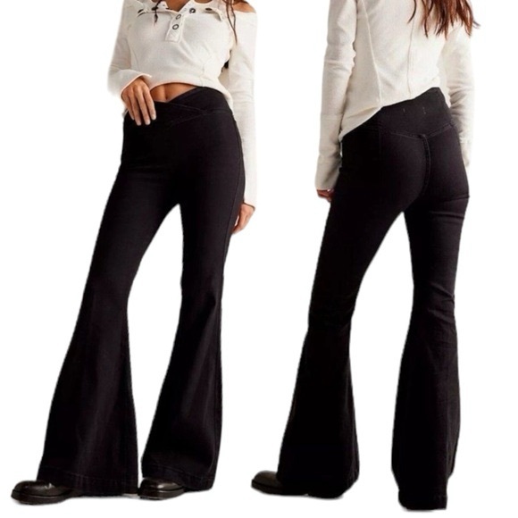 FREE PEOPLE Venice Beach High Rise Flare Jeans Size 27 - Picture 1 of 4